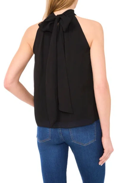 Cece Sleeveless High Neck Top In Black
