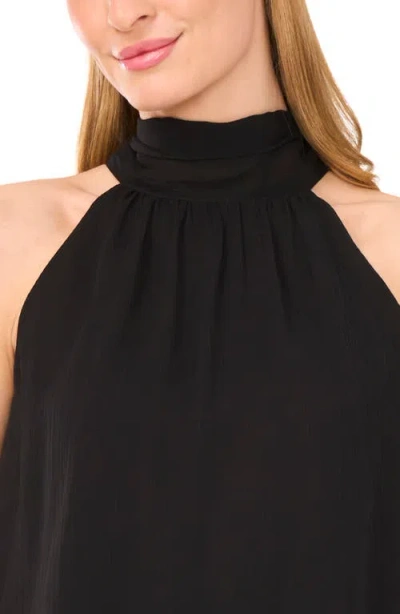 Cece Sleeveless High Neck Top In Black