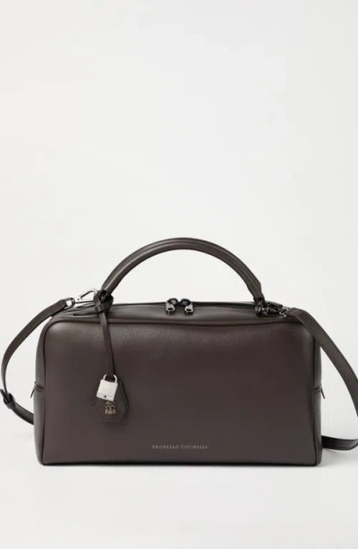 Brunello Cucinelli Medium Handbag Boston Explorer Style In Brown