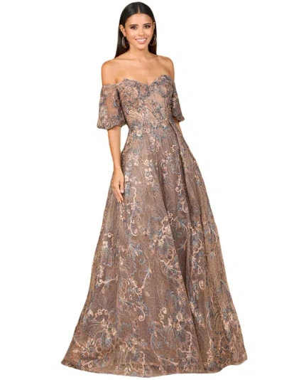 Lara New York Off Shoulder Lace Ballgown