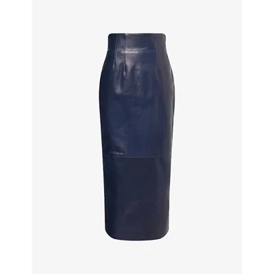 Khaite Loxley Skirt In Blue