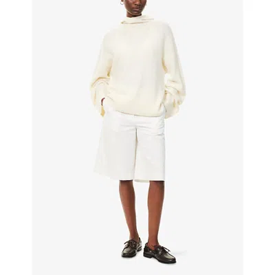 Barbour Womens Birch Evette Relaxed-fit Wool Hoodie In Neutral