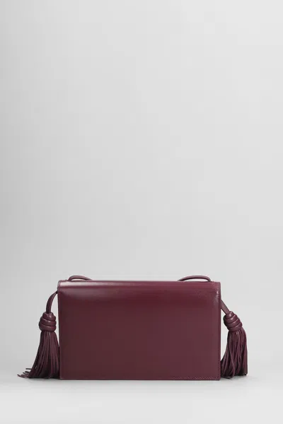 Jil Sander Tassel Shoulder Bag In Viola Leather In Purple
