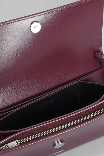 Jil Sander Tassel Shoulder Bag In Viola Leather In Purple