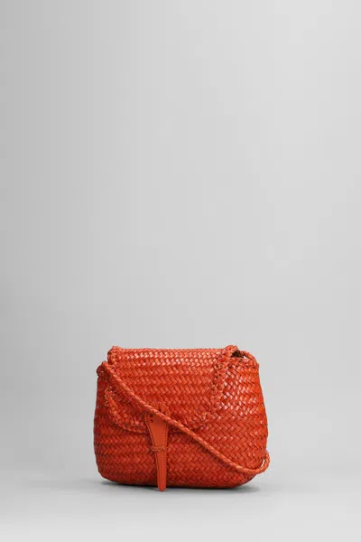 Dragon Diffusion Mini City Bag Shoulder Bag In Orange Leather In Orange