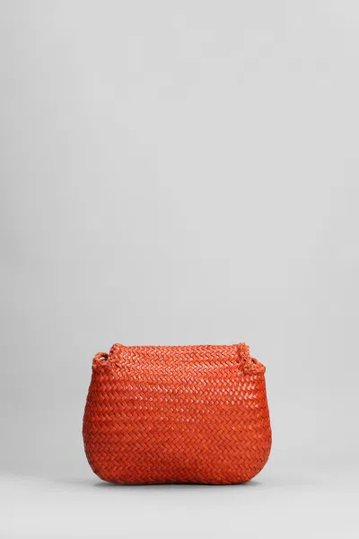 Dragon Diffusion Mini City Bag Shoulder Bag In Orange Leather In Orange