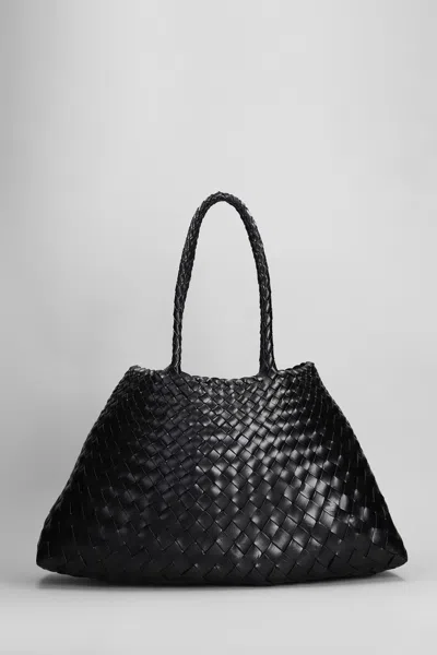Dragon Diffusion Big Santa Croce Leather Tote Bag In Black