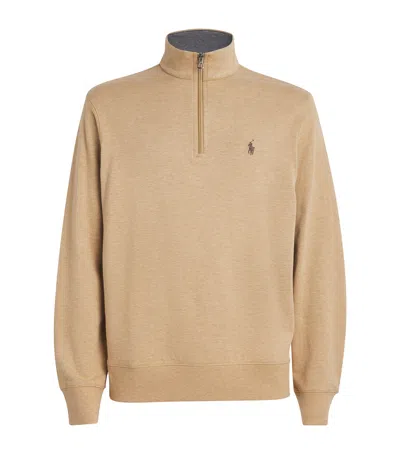 Polo Ralph Lauren Sweatshirt À Col Zippé In Neutral
