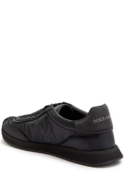 Dolce & Gabbana Runner Panelled Shell Sneakers In Black