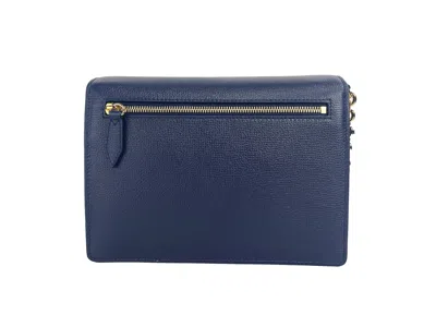 Burberry Macken Small Regency Blue House Check Leather Crossbody Women's Bag