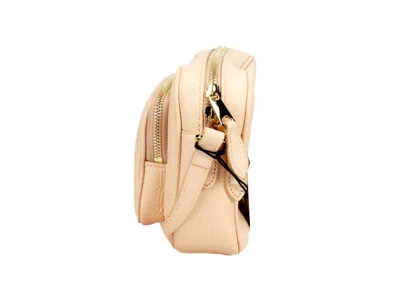 Burberry Small Branded Peach Pink Grainy Leather Camera Crossbody Women's Bag