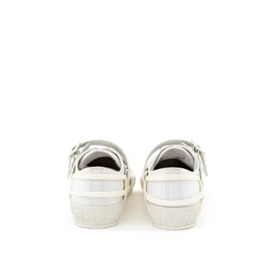 Burberry White Tela Sneaker With Outer Structure In Rubber  In White