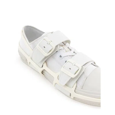Burberry White Tela Sneaker With Outer Structure In Rubber  In White