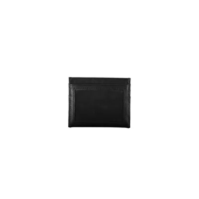 Calvin Klein Black Leather Men Men's Wallet In Black