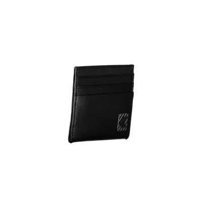 Calvin Klein Black Leather Men Men's Wallet In Black