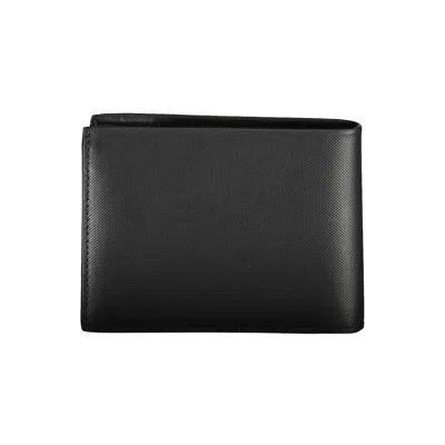 Calvin Klein Black Leather Men Men's Wallet In Black