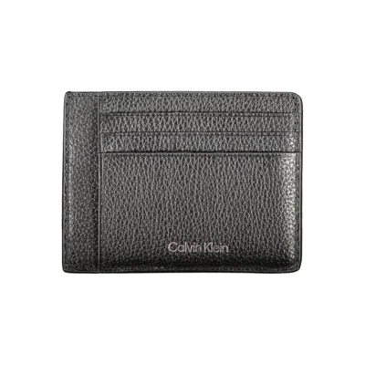 Calvin Klein Black Leather Men's Wallet In Black