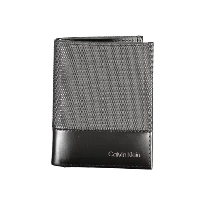 Calvin Klein Black Leather Men's Wallet In Black