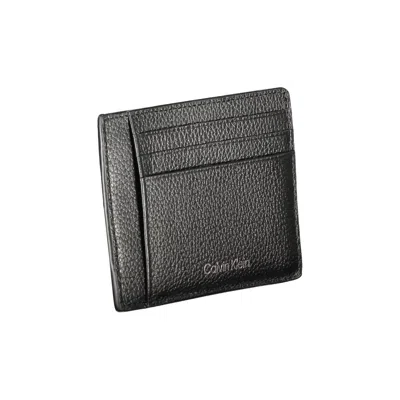 Calvin Klein Black Leather Men's Wallet In Black