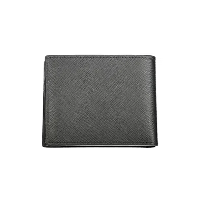 Calvin Klein Black Leather Men's Wallet In Black
