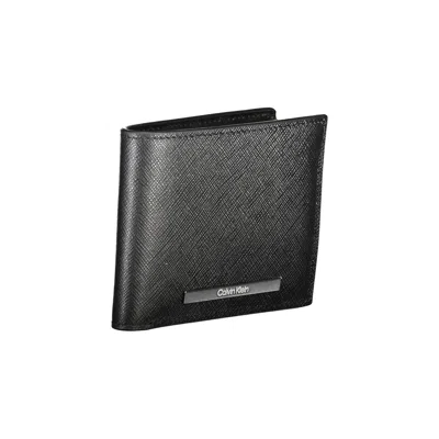 Calvin Klein Black Leather Men's Wallet In Black