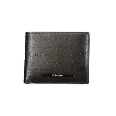 Calvin Klein Black Leather Men's Wallet In Black