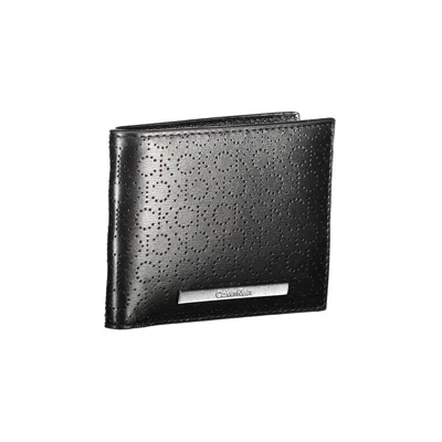 Calvin Klein Black Leather Men's Wallet In Black