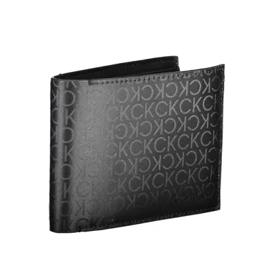 Calvin Klein Black Polyester Men Men's Wallet In Black