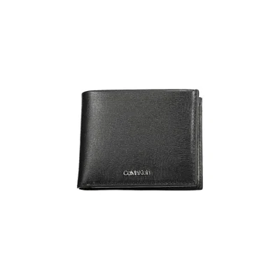 Calvin Klein Black Polyester Men Men's Wallet In Black