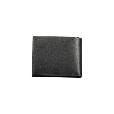 Calvin Klein Black Polyester Men Men's Wallet In Black