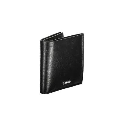 Calvin Klein Black Polyester Men Men's Wallet In Black