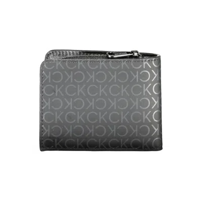 Calvin Klein Black Polyester Men's Wallet In Black