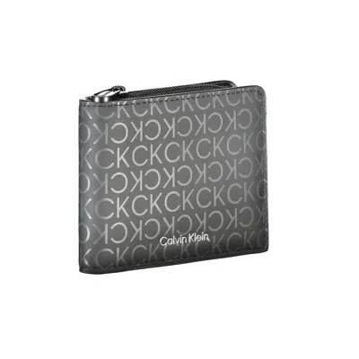 Calvin Klein Black Polyester Men's Wallet In Black