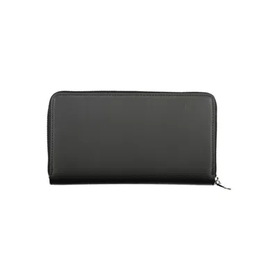 Calvin Klein Elegant Black Polyethylene Wallet With Rfid Lock In Black
