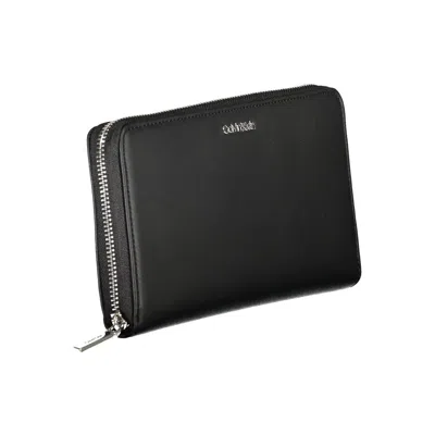 Calvin Klein Elegant Black Polyethylene Wallet With Rfid Lock In Black