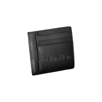 Calvin Klein Black Polyethylene Men Men's Wallet In Black