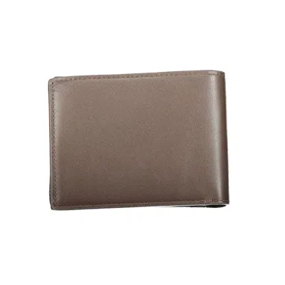 Calvin Klein Brown Leather Men's Wallet In Brown