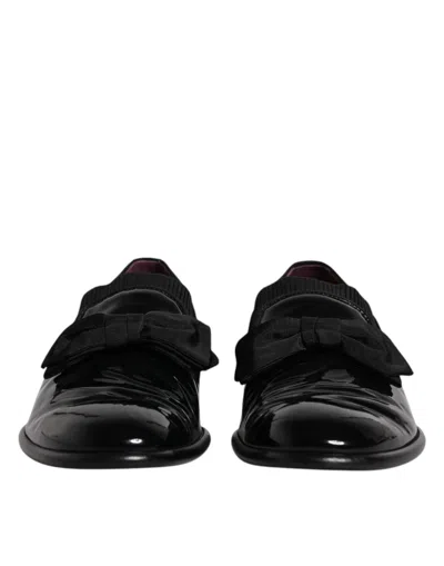 Pre-owned Dolce & Gabbana Black Leather Loafers Men Formal Dress Men's Shoes ()