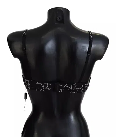 Dolce & Gabbana Black Millennials Star Non Wire Cotton Bra Women's Underwear In Multi
