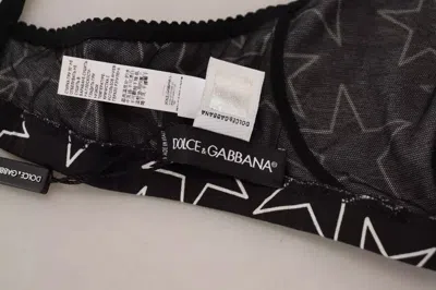 Dolce & Gabbana Black Millennials Star Non Wire Cotton Bra Women's Underwear In Multi