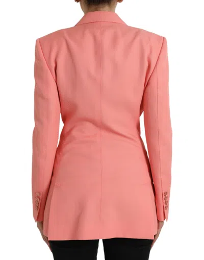 Dolce & Gabbana Chic Pink Peak Lapel Women's Blazer In Pink
