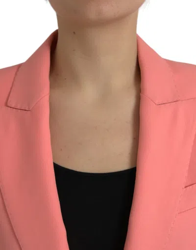 Dolce & Gabbana Chic Pink Peak Lapel Women's Blazer In Pink