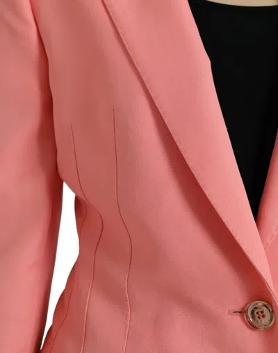 Dolce & Gabbana Chic Pink Peak Lapel Women's Blazer In Pink