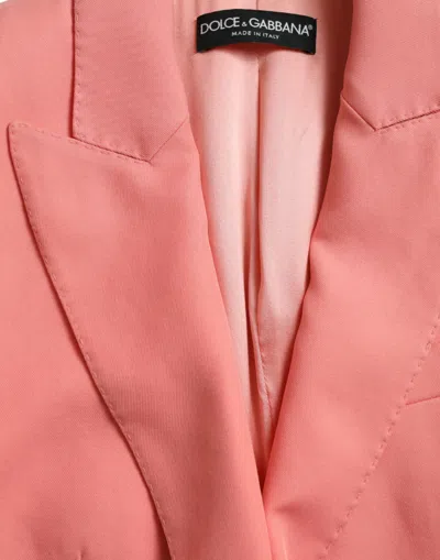 Dolce & Gabbana Chic Pink Peak Lapel Women's Blazer In Pink
