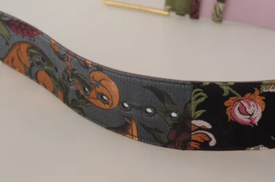 Dolce & Gabbana Elegant Multicolor Canvas-leather Women's Belt In Multi