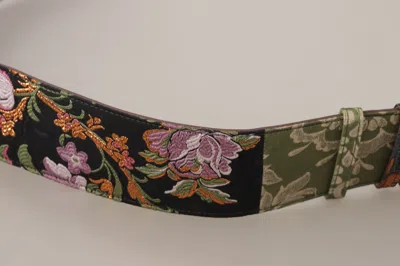 Dolce & Gabbana Elegant Multicolor Canvas-leather Women's Belt In Multi