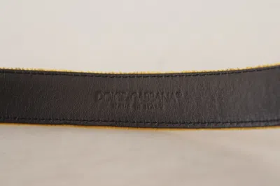 Dolce & Gabbana Elegant Velvet Gold Buckle Women's Women's Belt In Gold