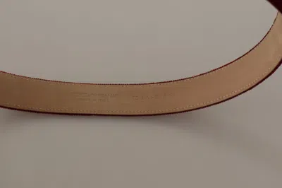 Dolce & Gabbana Elegant Velvet Logo Engraved Women's Belt In Red