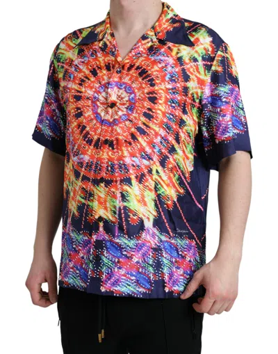 Dolce & Gabbana Kaleidoscope Print Short-sleeve Shirt In Multi