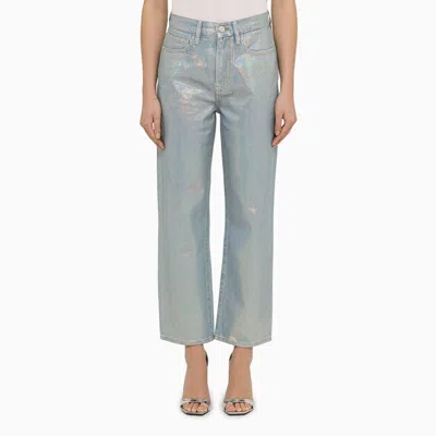 Frame Women's La Jane Cropped Jeans In Hologram Denim In Blue